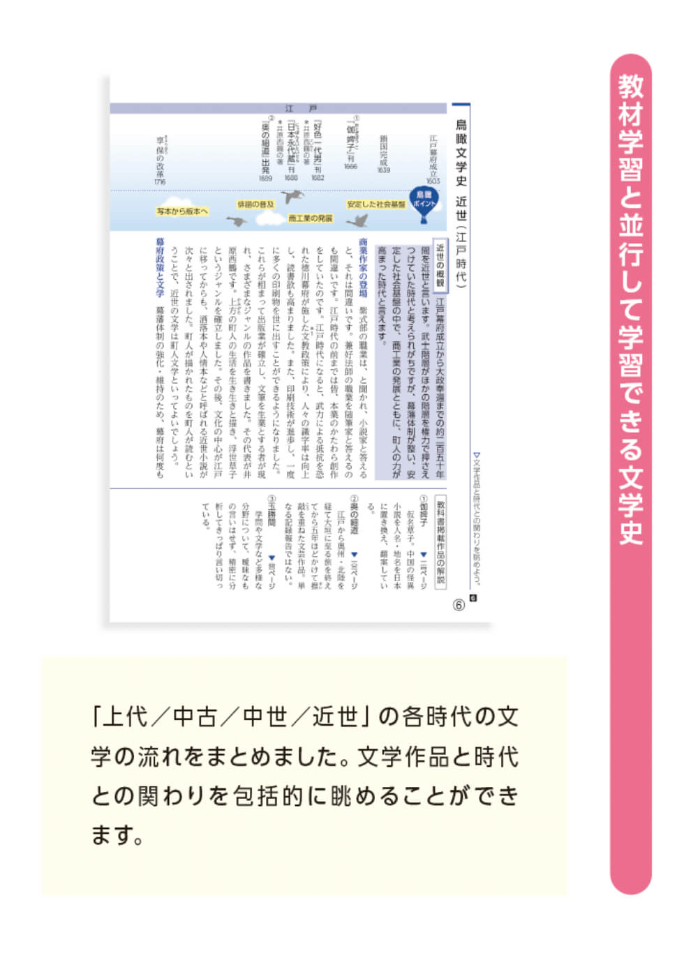 教材学習と並行して学習できる文学史